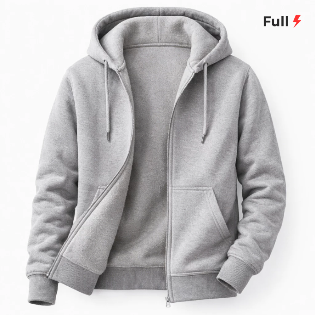 Moleton Ziper Aberto Jaqueta Estiloso Blusa De Frio Feminino Masculino Canguru Capuz Bolso Inverno
