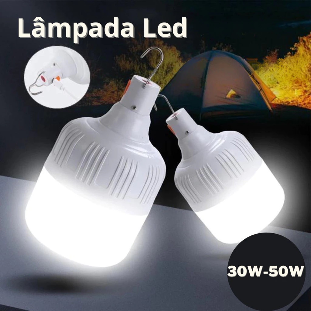 Lampara recargable con puerto USB  50 W