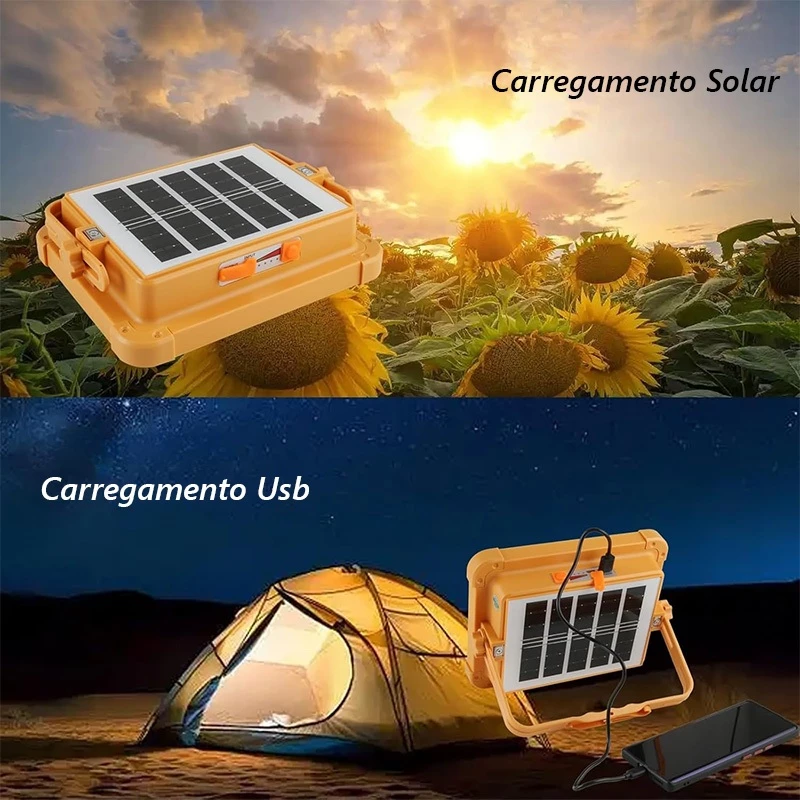 Refrector Solar LED 1000W Recargable